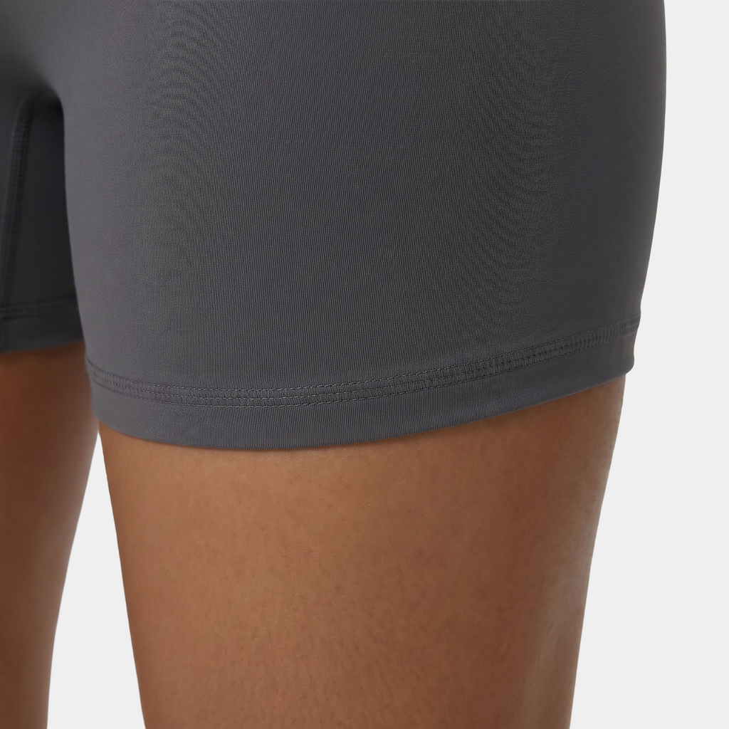 High-waisted women's gym shorts gray