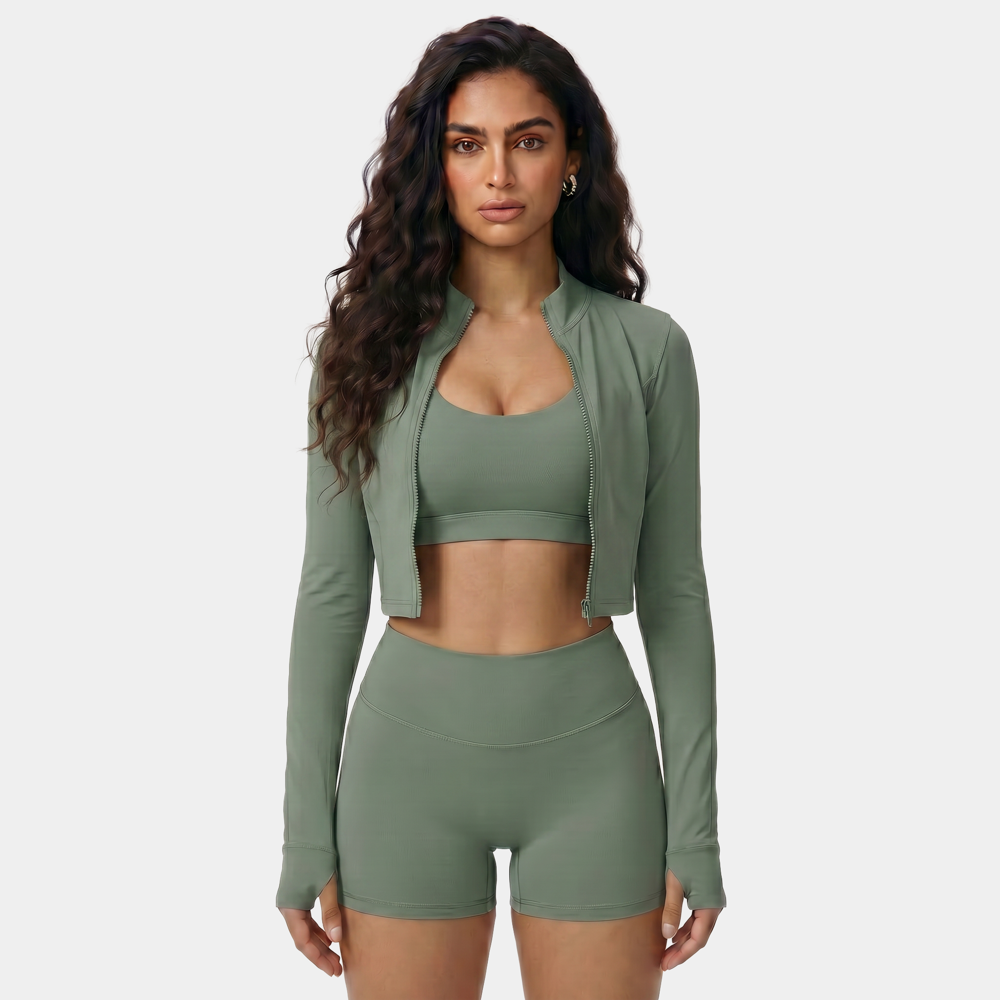 Green 2-piece women’s workout set Nairre