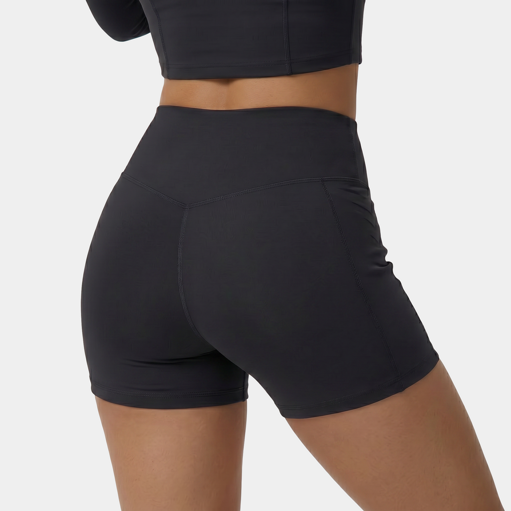 High-waisted women's shorts black