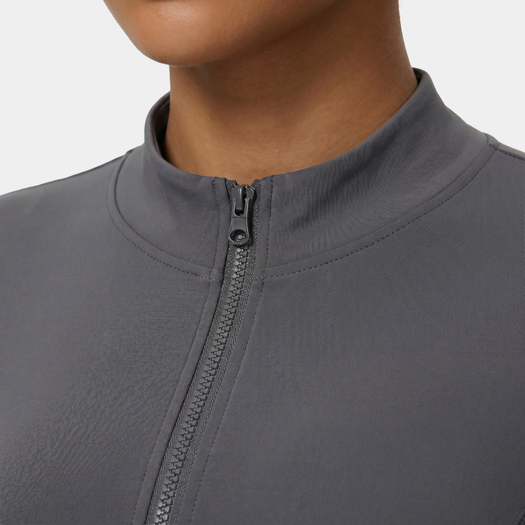 Women's zip-up sports jacket gray