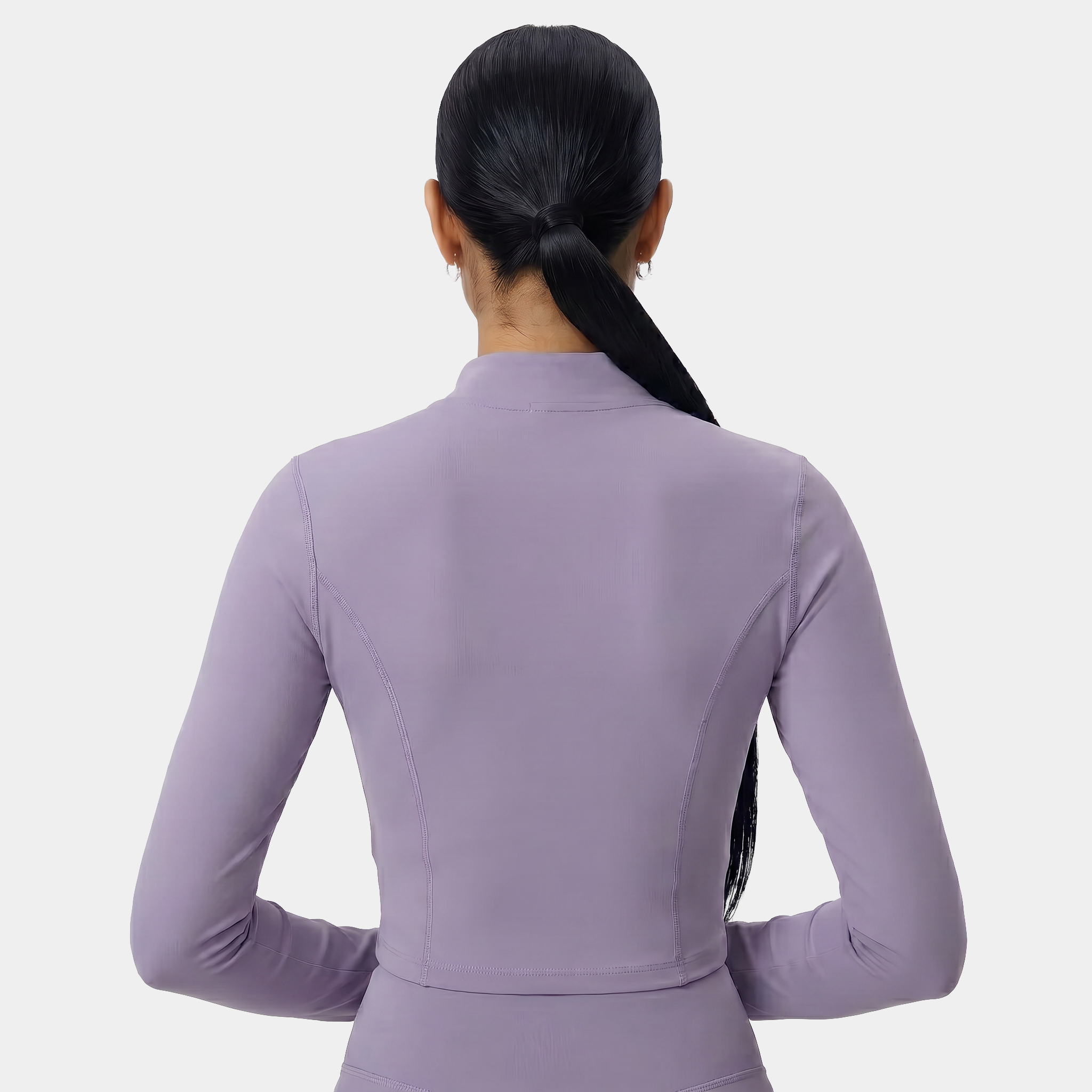 Women's cropped sports jacket purple