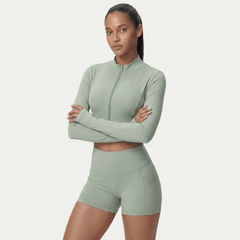 Nairre Women's Jacket & Shorts Set Sage Green