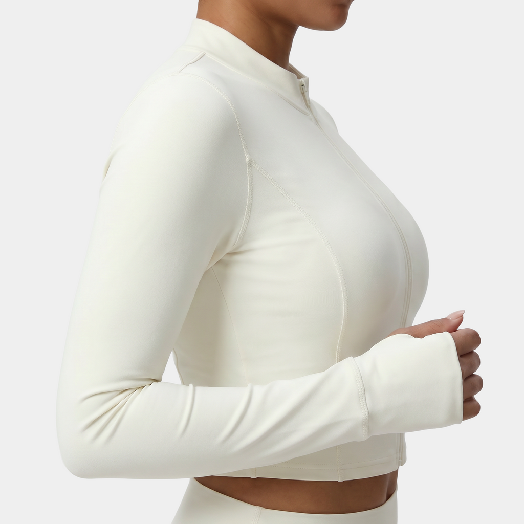Soft, stretchy, breathable fabric sports jacket