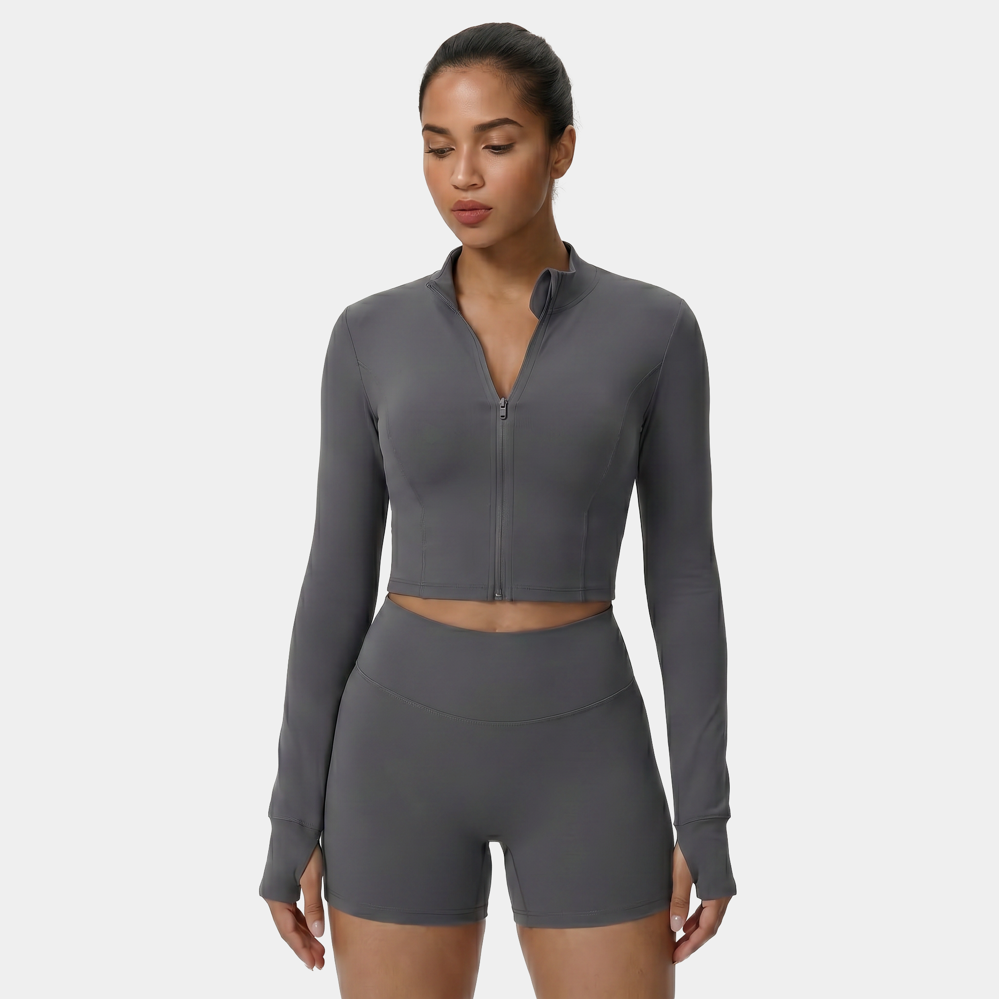 Nairre 2-piece women’s workout set gray