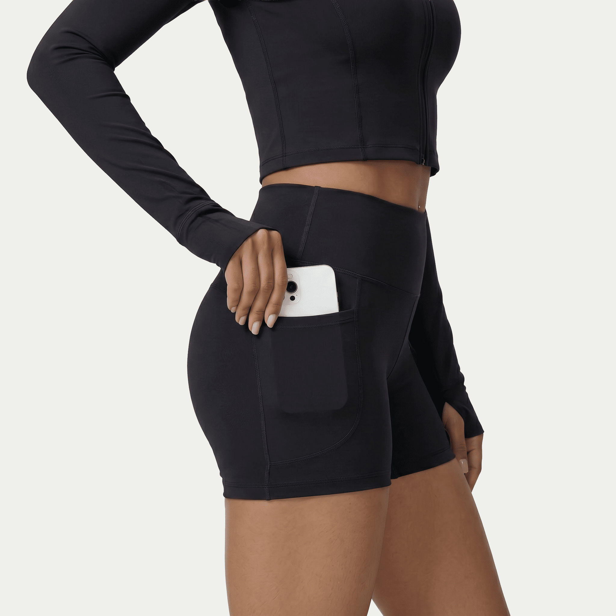 Nairre Women's Jacket & Shorts Set Black - Nairre