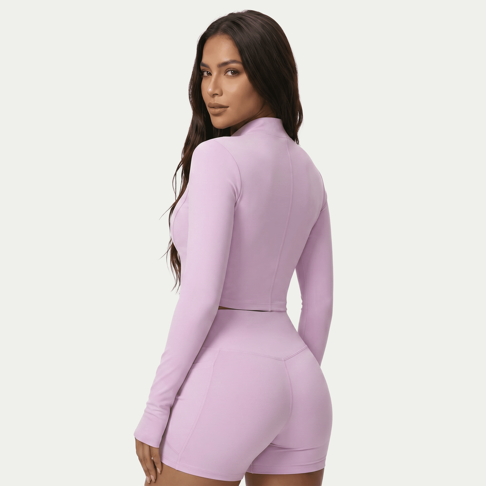 Nairre Women's Jacket & Shorts Set Light Pink - Nairre