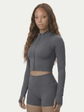 Nairre Women's Jacket & Shorts Set Gray