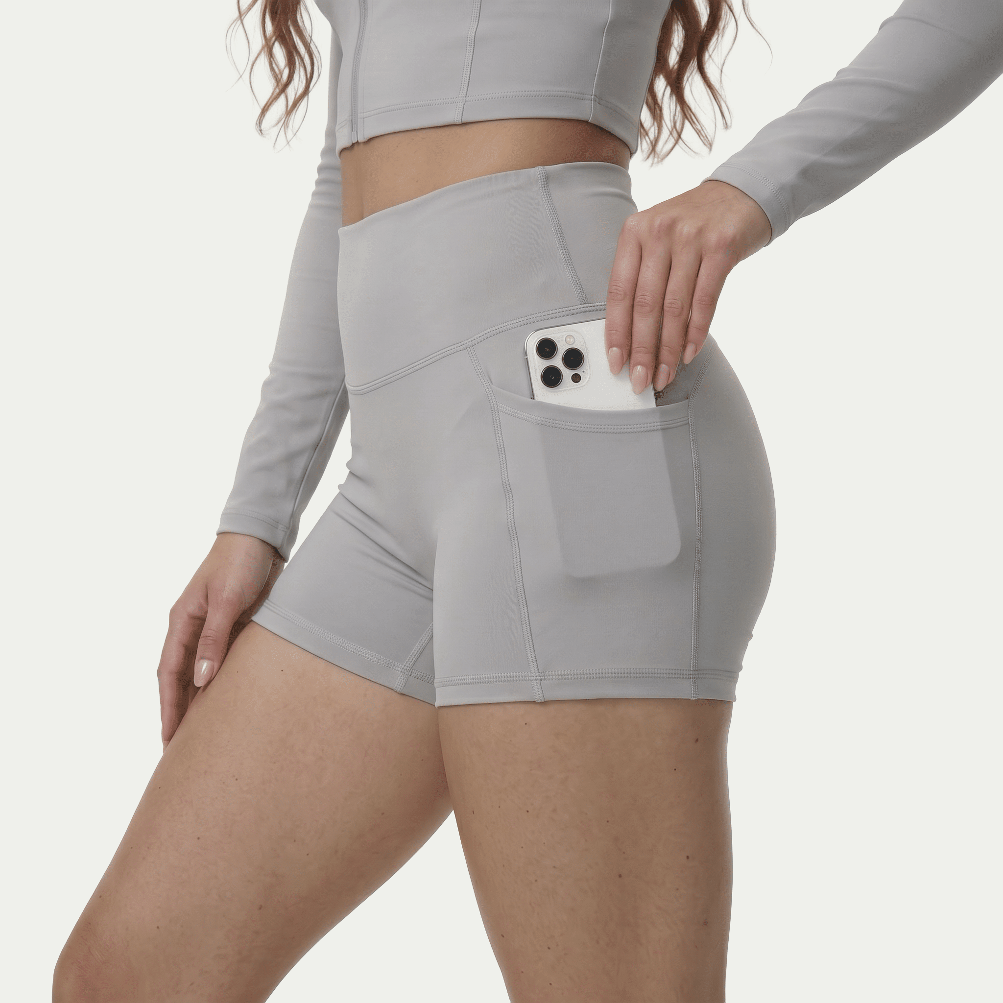 Nairre Women's Shorts Light Gray - Nairre