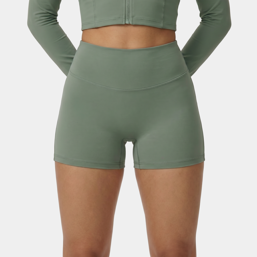 NAIRRE High-waisted women's shorts green