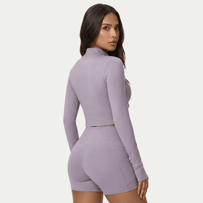 Nairre Women's Jacket & Shorts Set Purple - Nairre