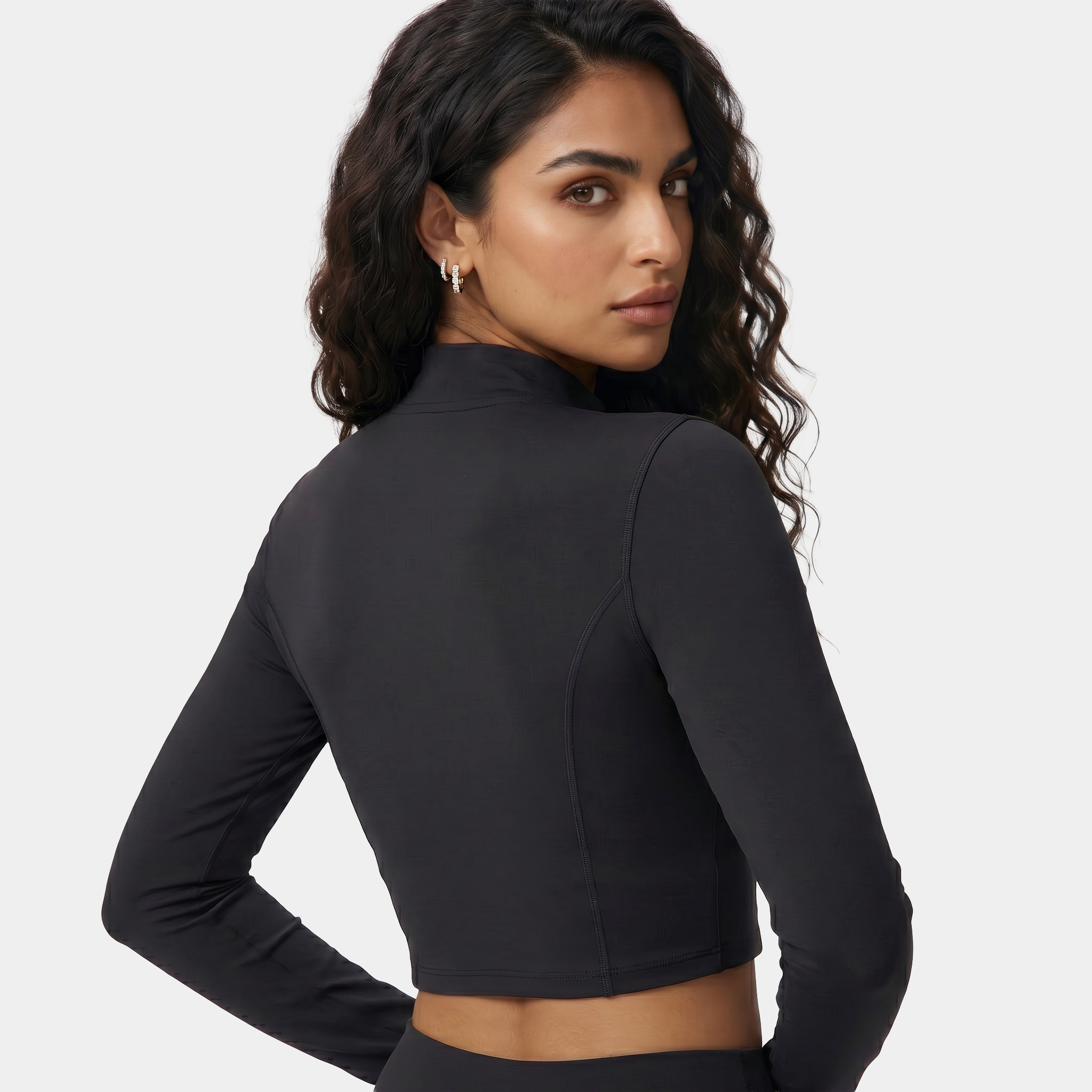 Soft, stretchy, breathable sports jacket black for women