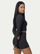 Nairre Women's Jacket & Shorts Set Black