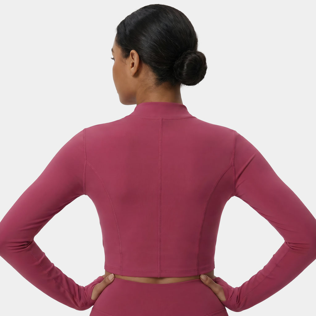 Women's zip-up sports jacket rose pink