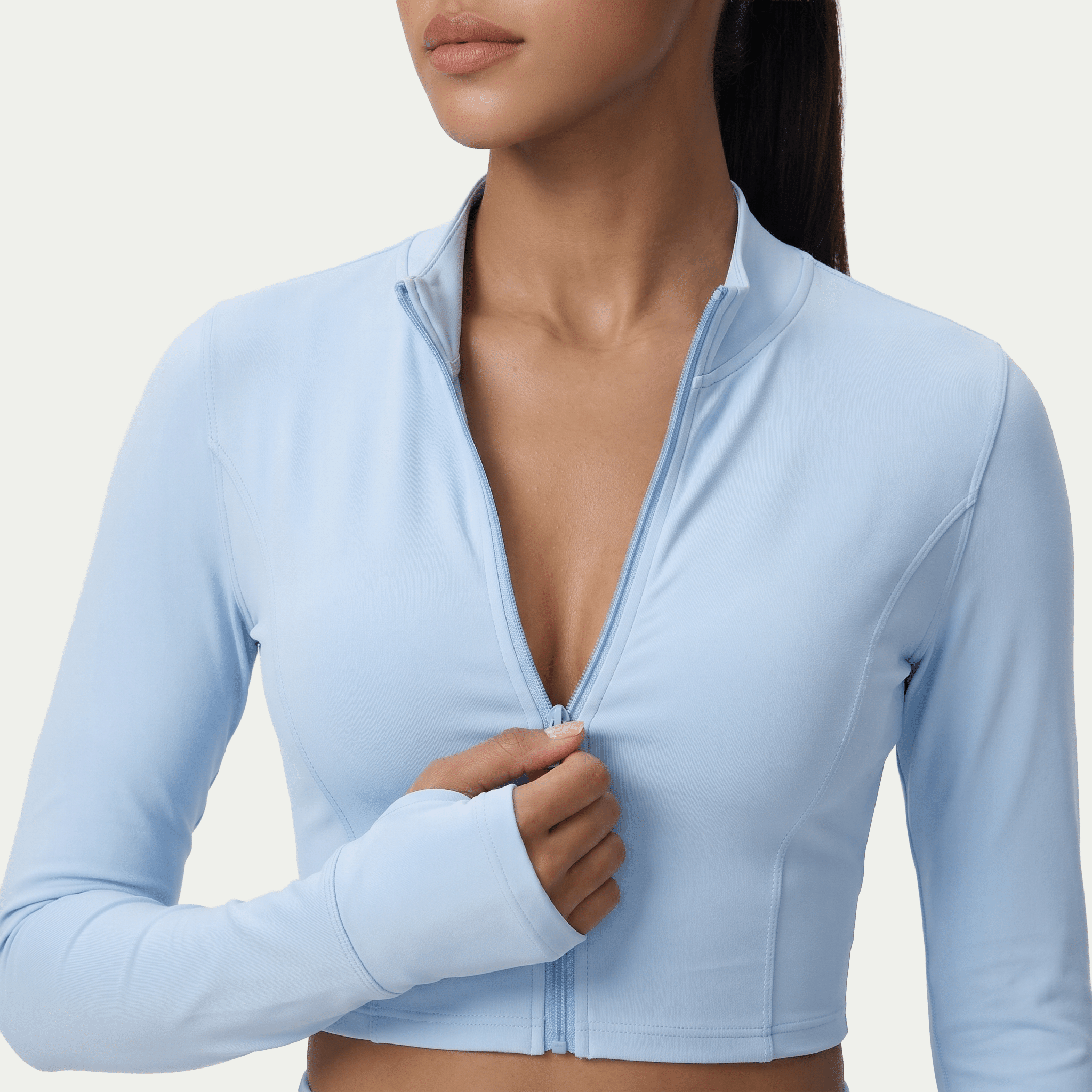 Nairre Women's Jacket & Shorts Set Light Blue - Nairre