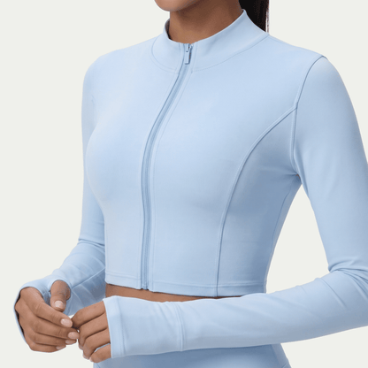Nairre Women's Jacket & Shorts Set Light Blue - Nairre