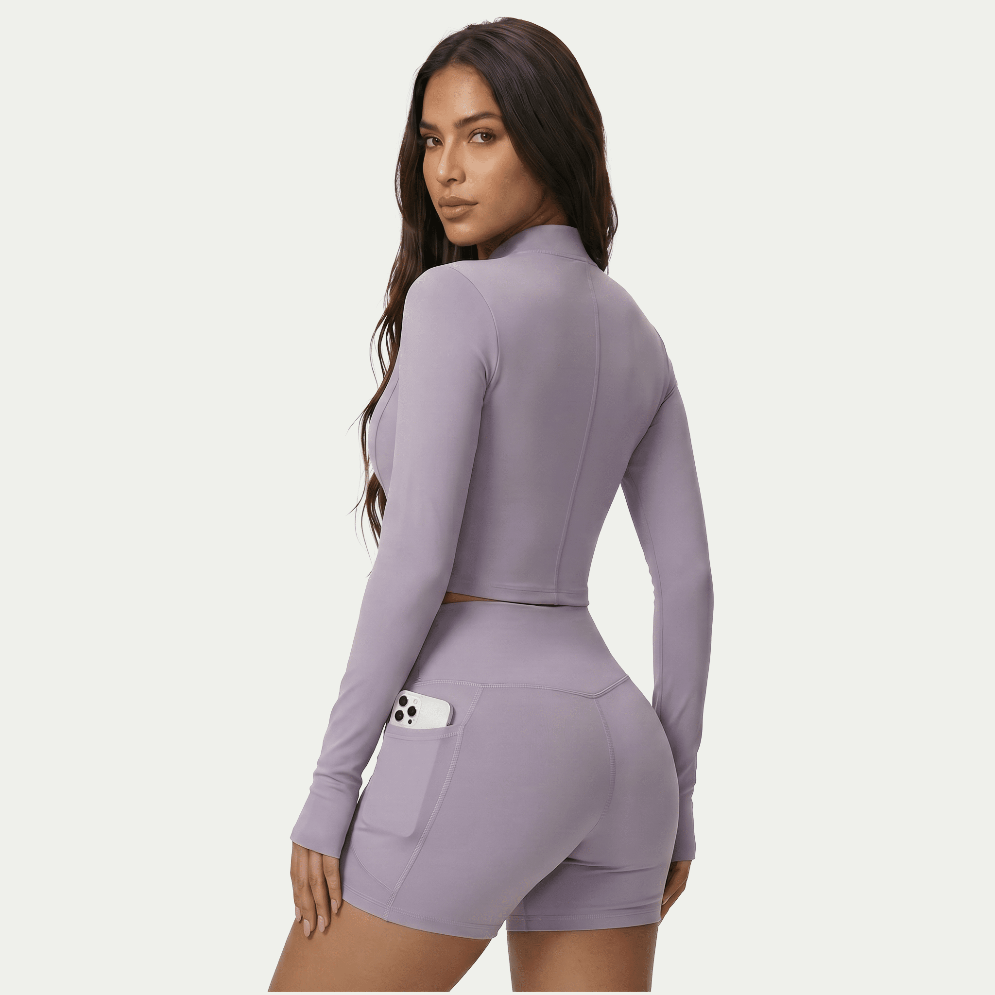 Nairre Women's Jacket & Shorts Set Purple - Nairre