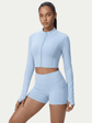 Nairre Women's Jacket & Shorts Set Light Blue