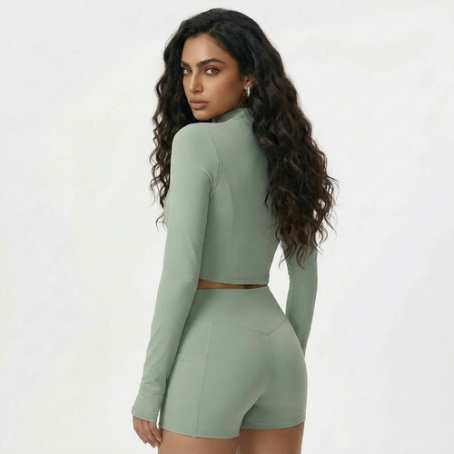 NAIRRE WOMENS JACKET & SHORTS SET GREEN (Copy)