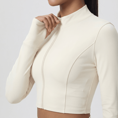 NAIRRE WOMENS JACKET & SHORTS SET WHITE CREAM - Nairre