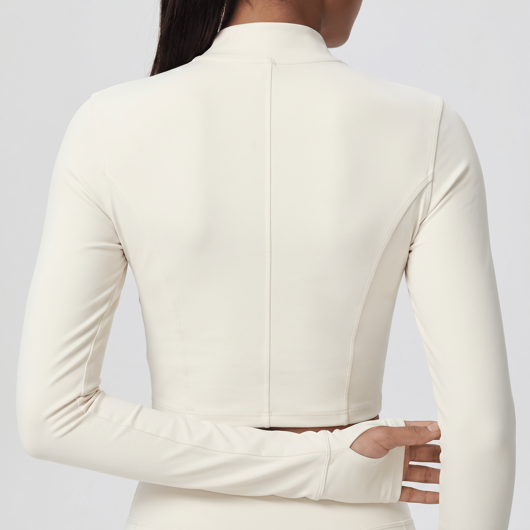 NAIRRE WOMENS JACKET & SHORTS SET WHITE CREAM - Nairre
