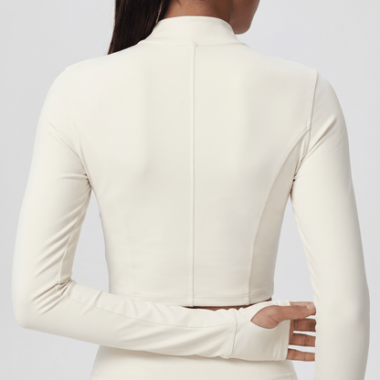 NAIRRE WOMENS JACKET & SHORTS SET WHITE CREAM - Nairre