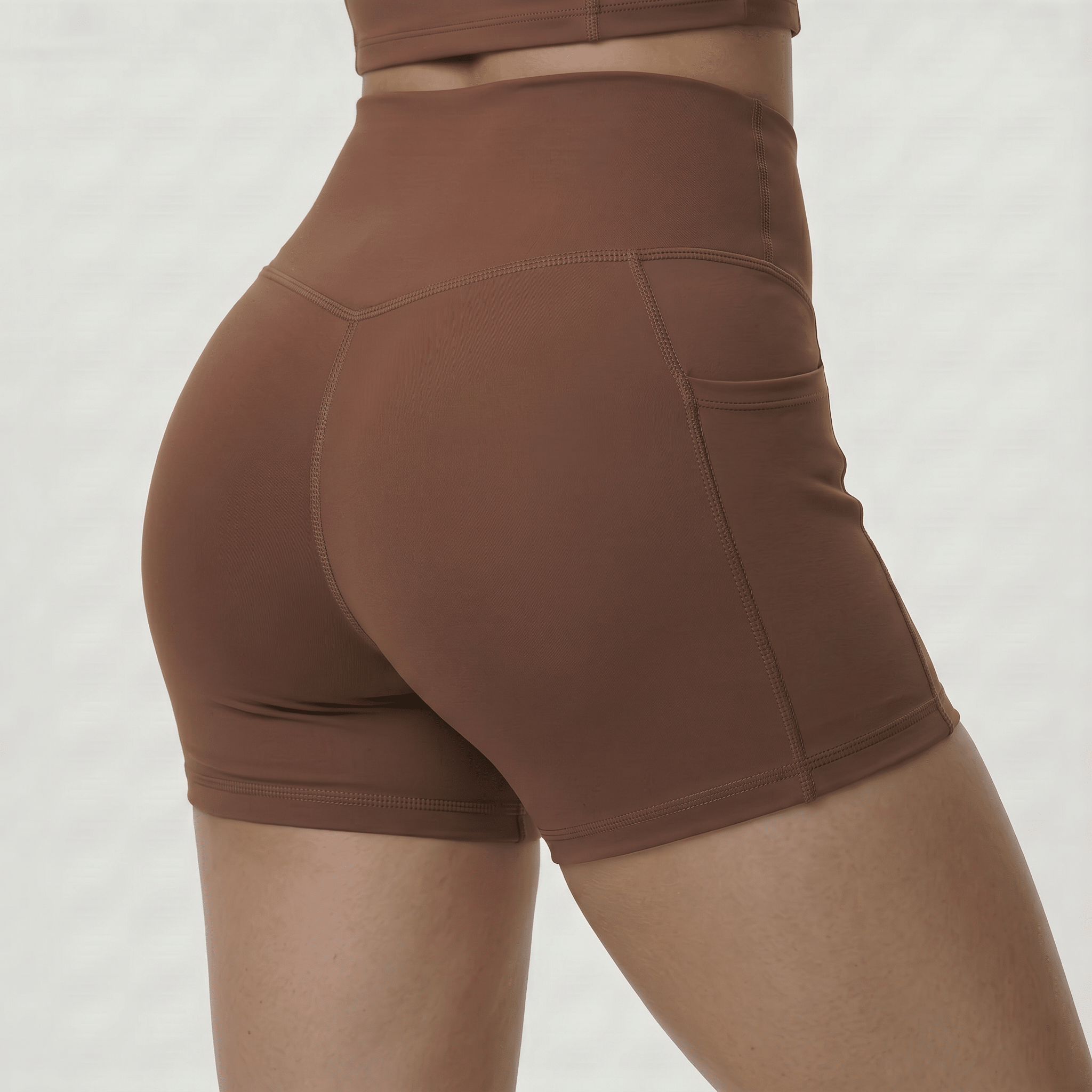 NAIRRE WOMENS JACKET & SHORTS SET BROWN - Nairre