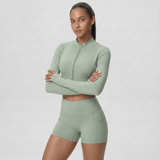 NAIRRE WOMENS JACKET & SHORTS SET GREEN (Copy) - Nairre
