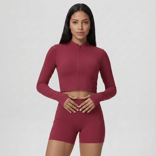 NAIRRE WOMENS JACKET & SHORTS SET ROSE PINK - Nairre