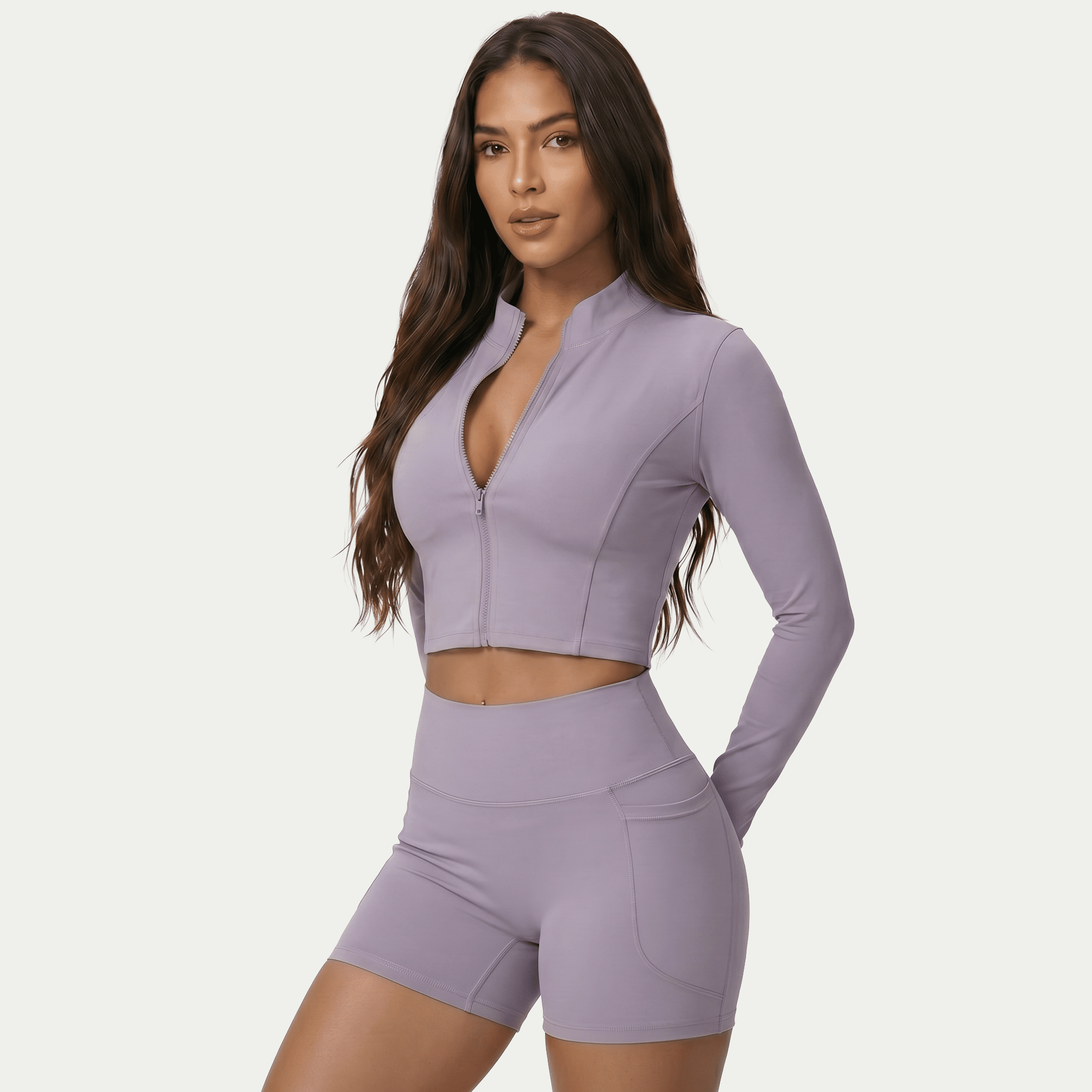 Nairre Women's Jacket & Shorts Set Purple - Nairre