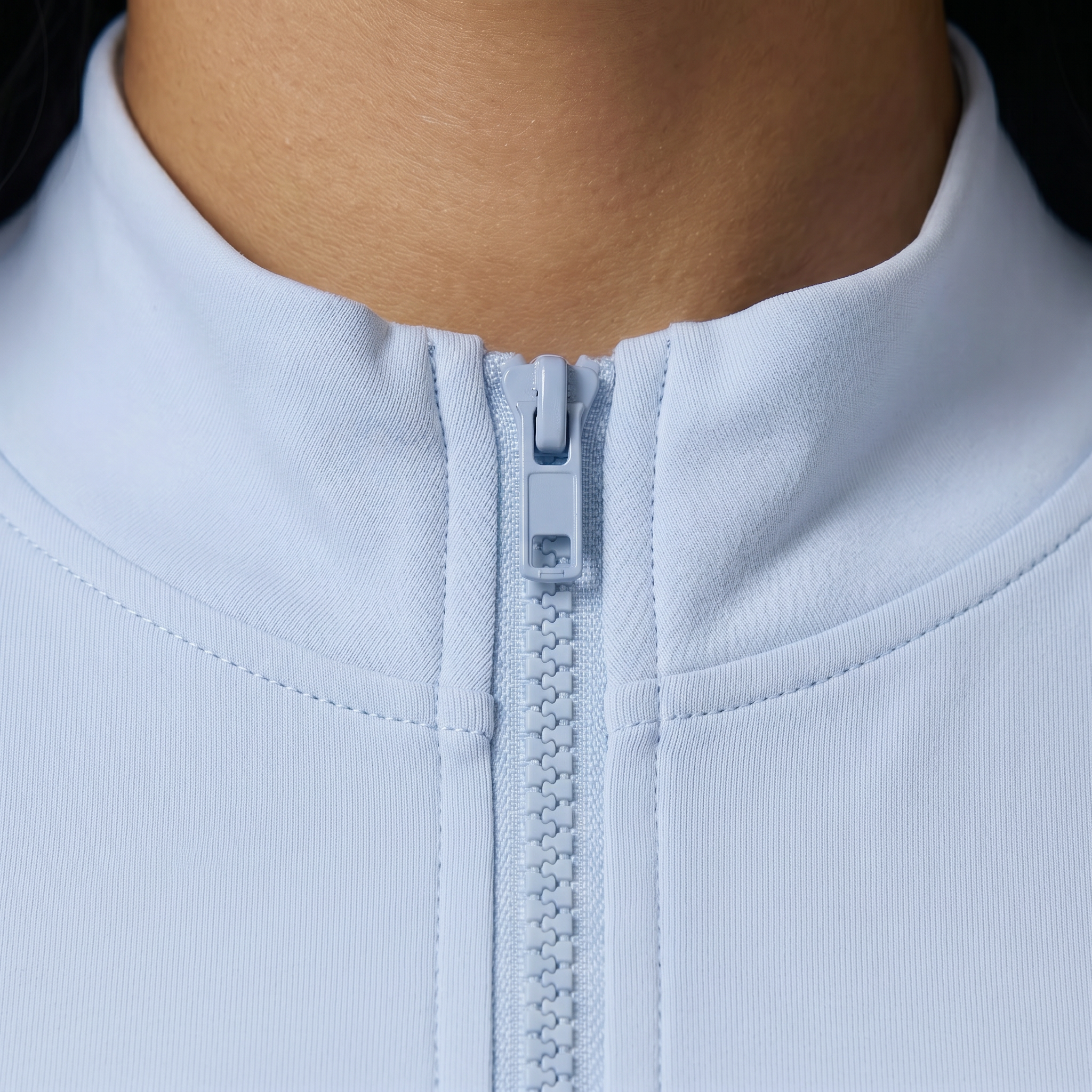 NAIRRE Womens Workout Zip-up Jacket Light Blue